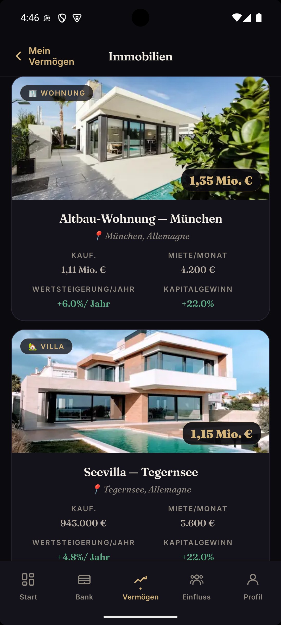 Simulierte Immobilien